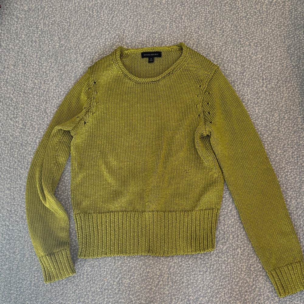 Gold / Green Women's Sweater